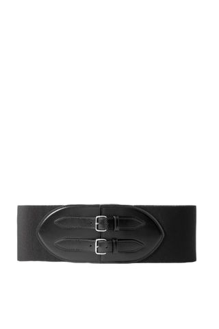 Alaïa Leather-Trimmed Stretch-Knit Waist Belt