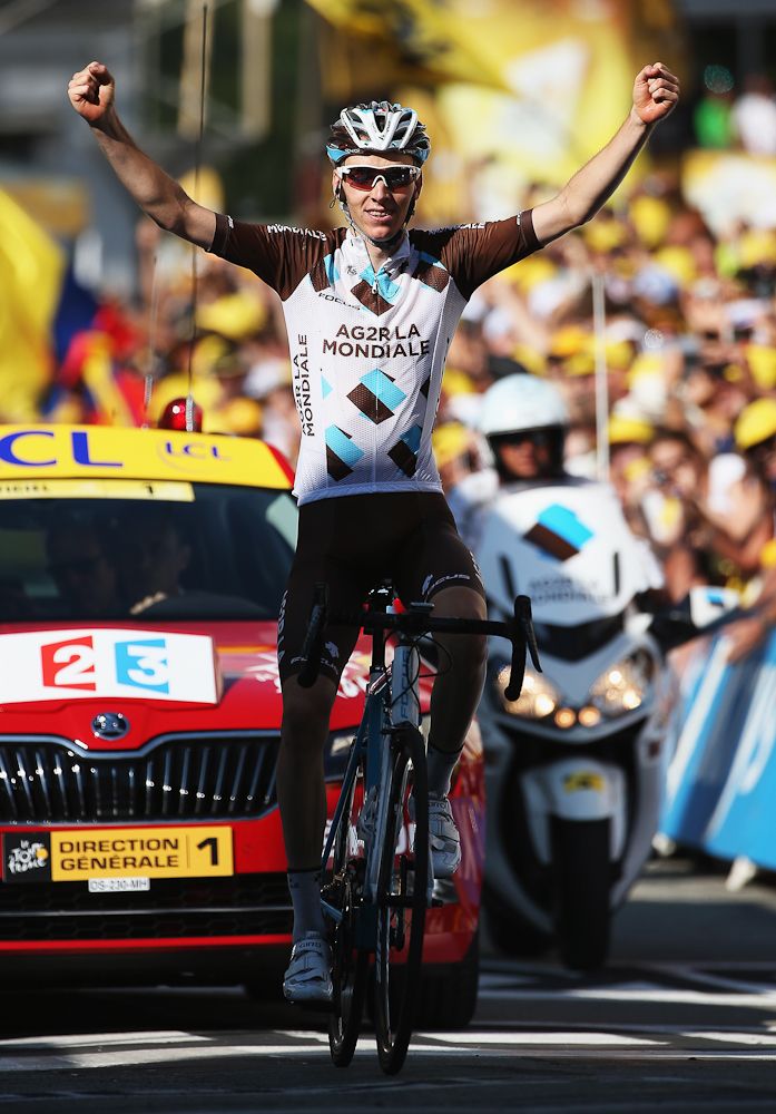 Romain Bardet wins stage 18 at the 2015 Tour de France.