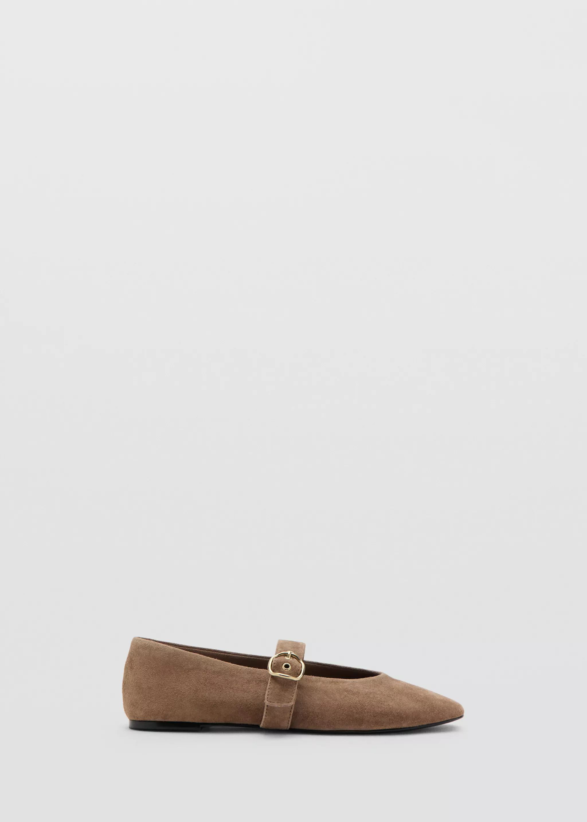 Buckle Suede Ballerina - Women | Mango United Kingdom