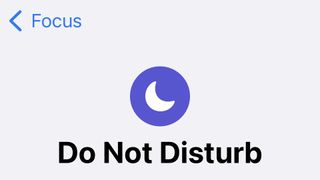 Do Not Disturb focus mode screens on iPhone