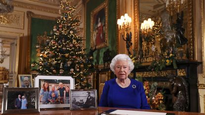 Royal Family Christmas Card 2020? Undated file photo of Queen Elizabeth II recording her annual Christmas broadcast last year in Windsor Castle, Berkshire.