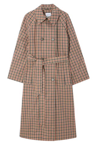 John Lewis Fluid Check Trench Coat, Multi