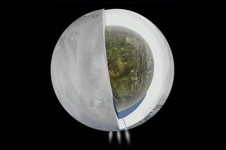 Illustration of Saturn Moon Enceladus’ Interior