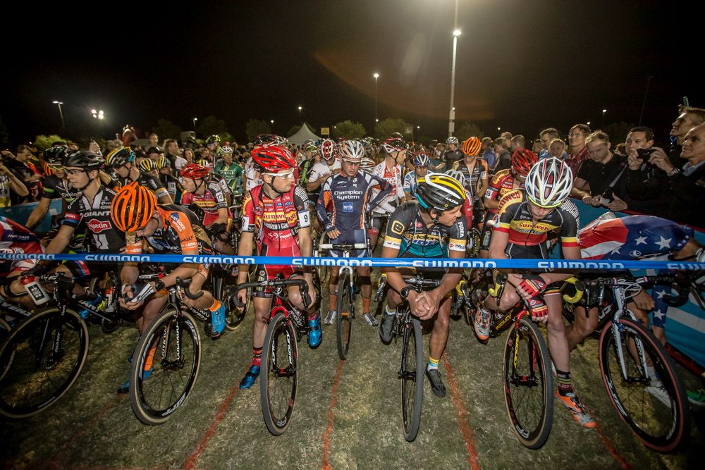 The men wait on the start line