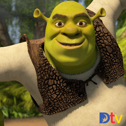 The ogre Shrek from the popular Dreamworks movie series