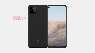 Google Pixel 5a front and back side by side