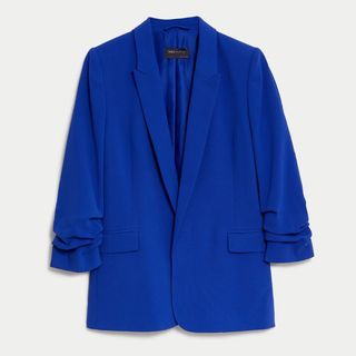open front royal blue blazer