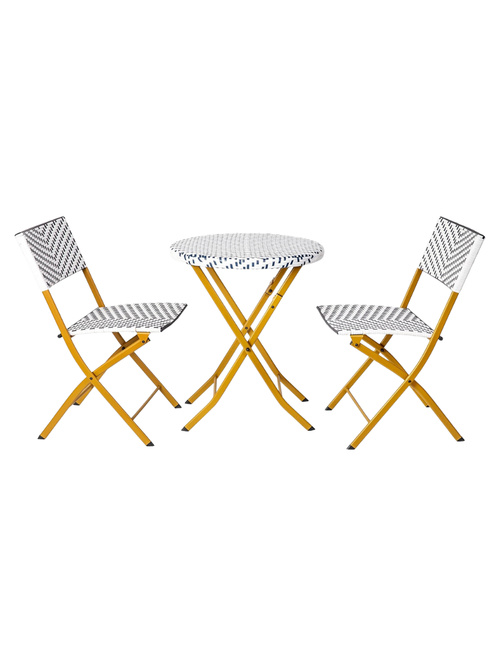 Rouen Commercial Grade Folding Rattan Bistro Set