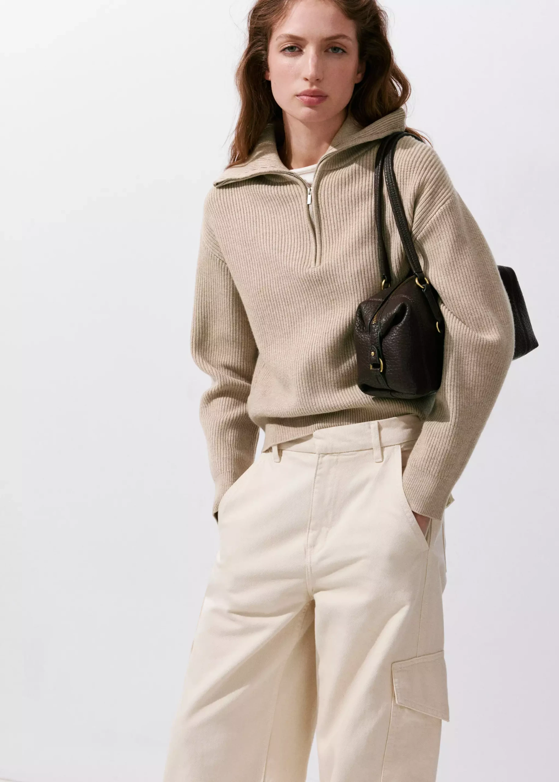 Ribbed Zip-Up Jumper - Women | Mango Usa