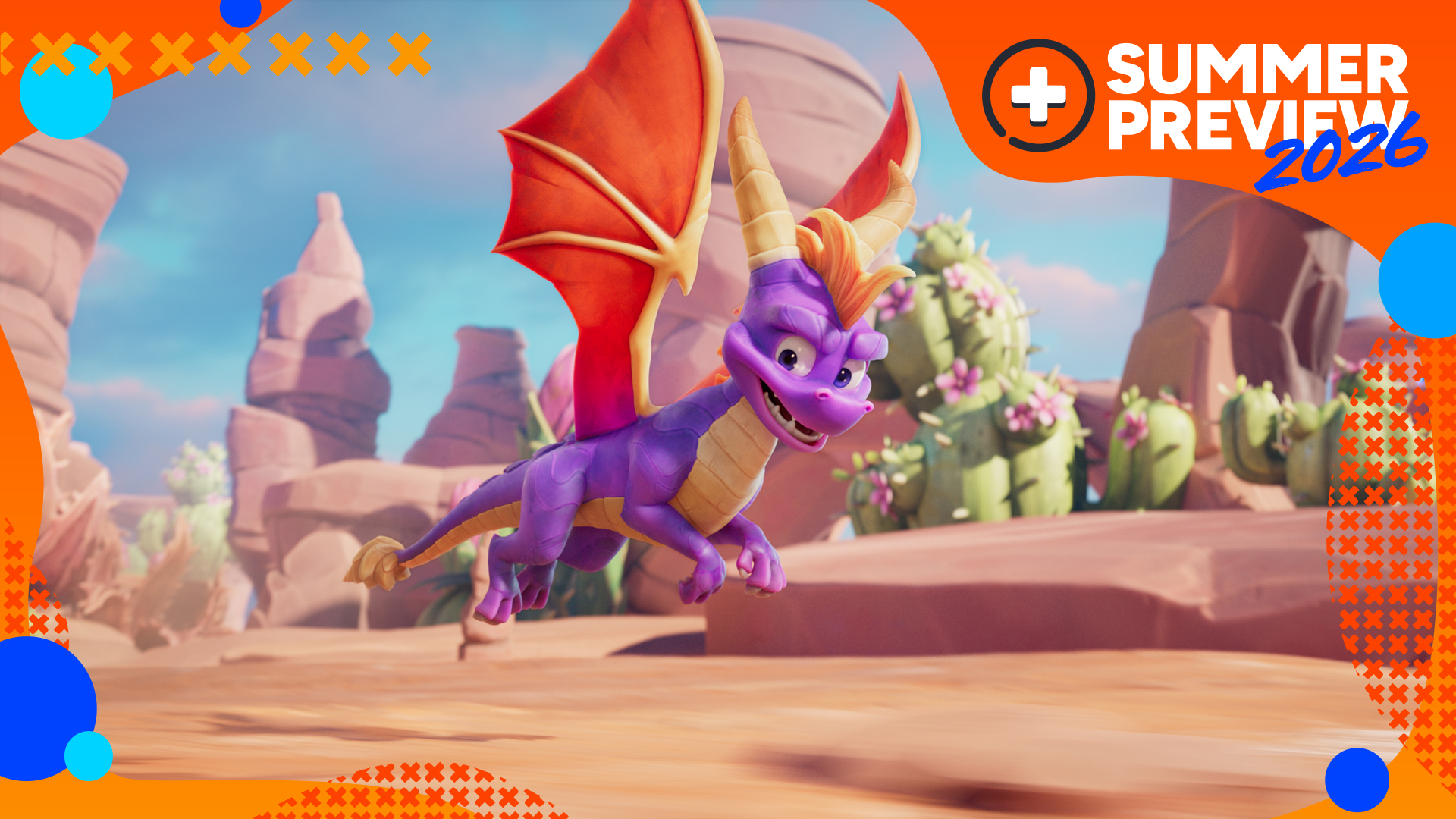 Spyro: A Realm Beyond screenshot with gR+ Summer preview branding