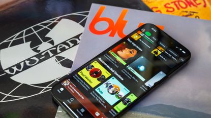 Spotify on an iPhone 16 Pro Max