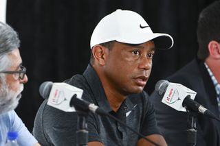 Tiger Woods in a press conference at Hero World Challenge