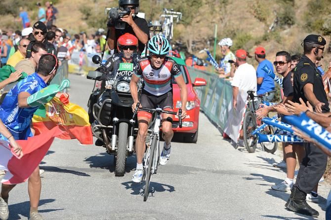 Chris Horner (RadioShack) on the attack on the first mountain test of the Vuelta