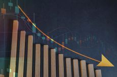 Chart showing a downward trend