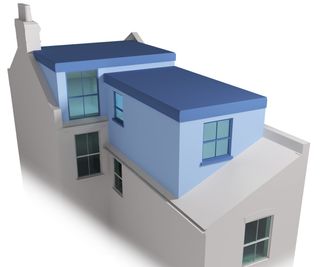 double dormer loft 3D architectural image