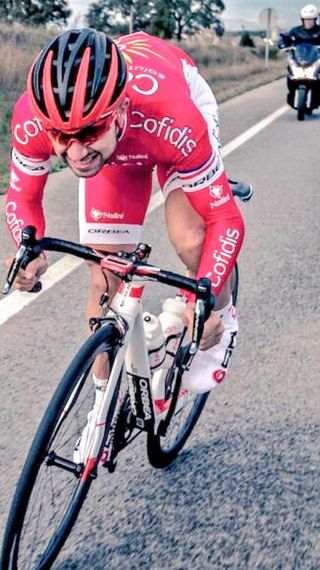 Nacer Bouhanni in Cofidis colours for the first time