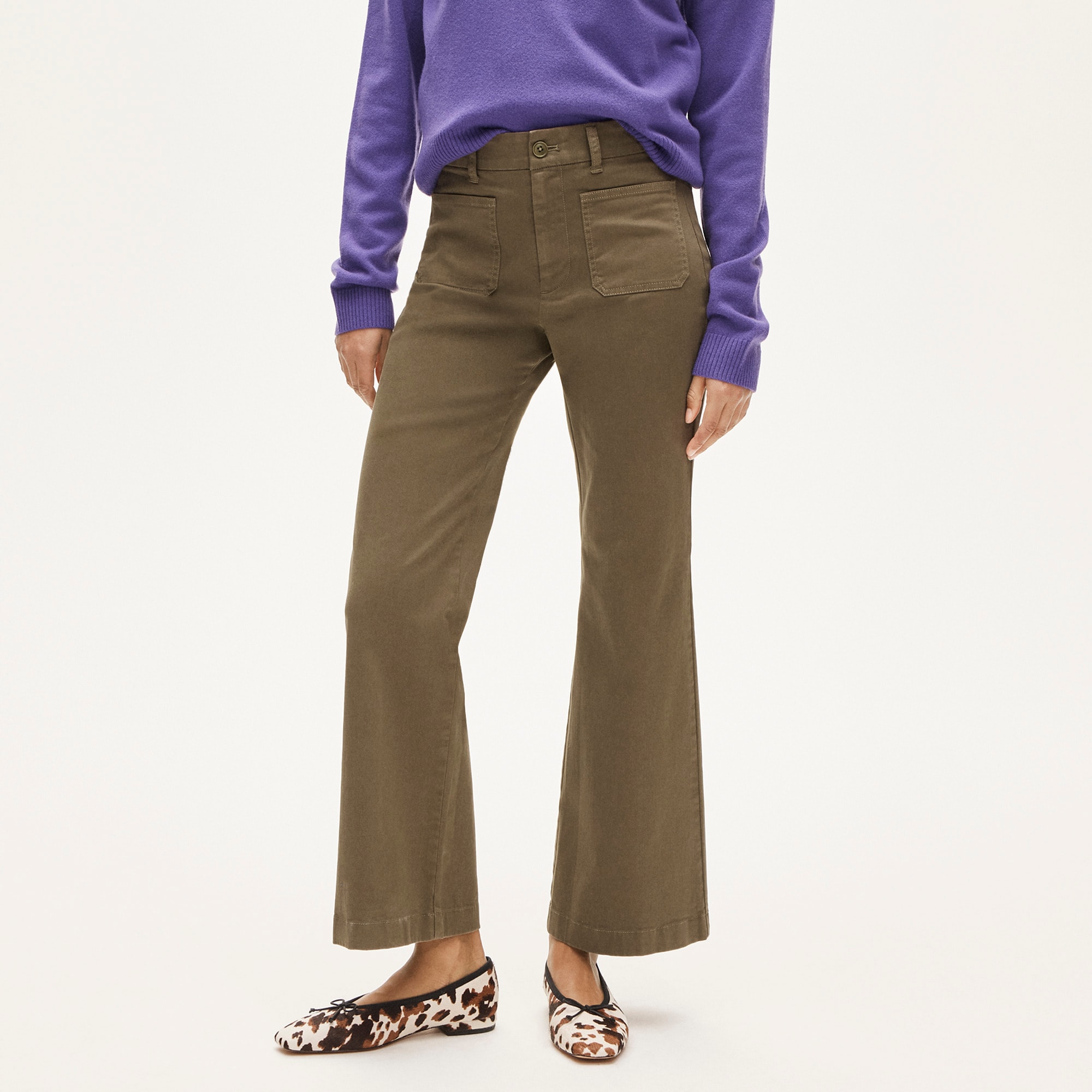 Charley Kickout Cropped Pant in Chino