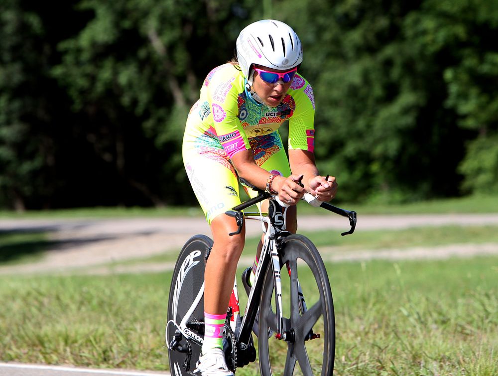 Mar&iacute;a &Aacute;lvarez Xirayas in the San Luis time trial.