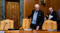 Senator Charles Grassley about to take a seat during a Senate confirmation hearing in January 2025