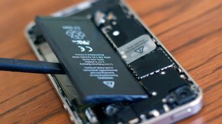 iPhone battery being replaced