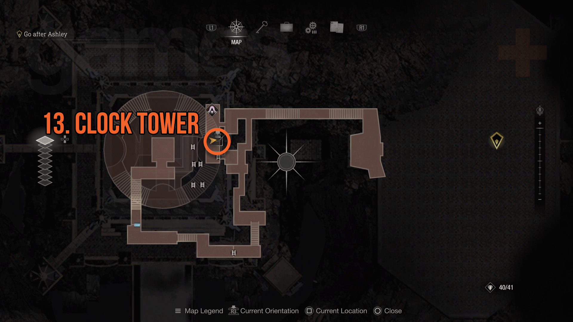 Resident Evil 4 Remake Yellow Herb map locations clock tower