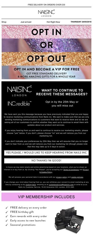 NailsInc invites its customers to become VIPs