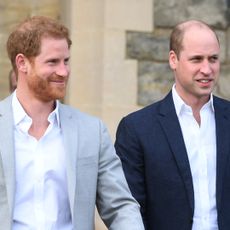 Prince Harry and Prince William in Windsor on May 18, 2018.