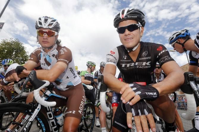 Carlos Alberto Betancur (AG2R - La Mondiale) and Julian Arredondo (Trek)