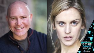 The Future Games Show hosts Denise Gough and Doug Cockle