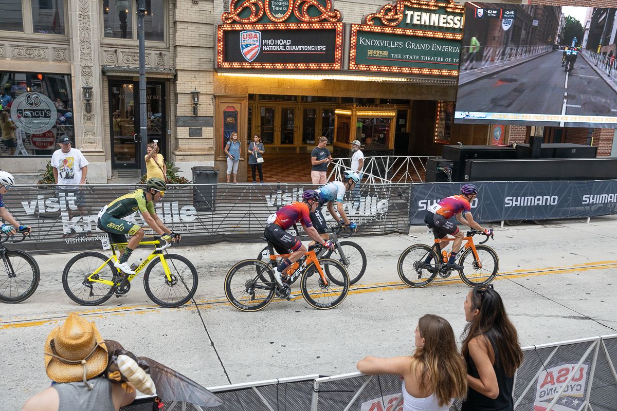Midway through the race a break had stabalized. Kent Ross (Wildlife Pro Cycling), Jared Scott (Aevolo), Gavin Mannion (Human Powered Health), Hugo Scala Jr (Project Echelon Racing), and Ben King (Human Powered Health) extended upwards of 2 and a half minutes on the field.