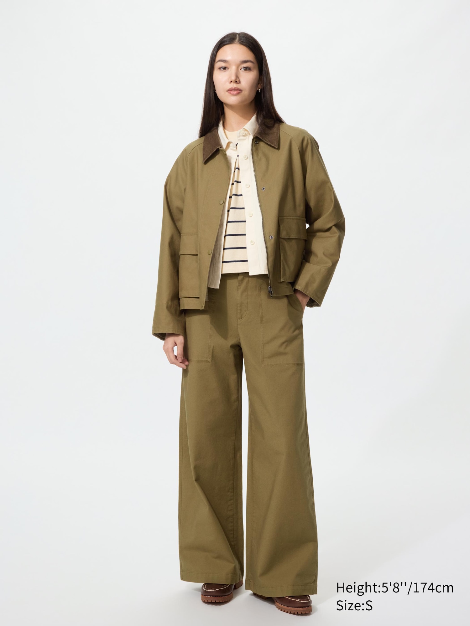 Cotton Canvas Utility Trousers (longer)