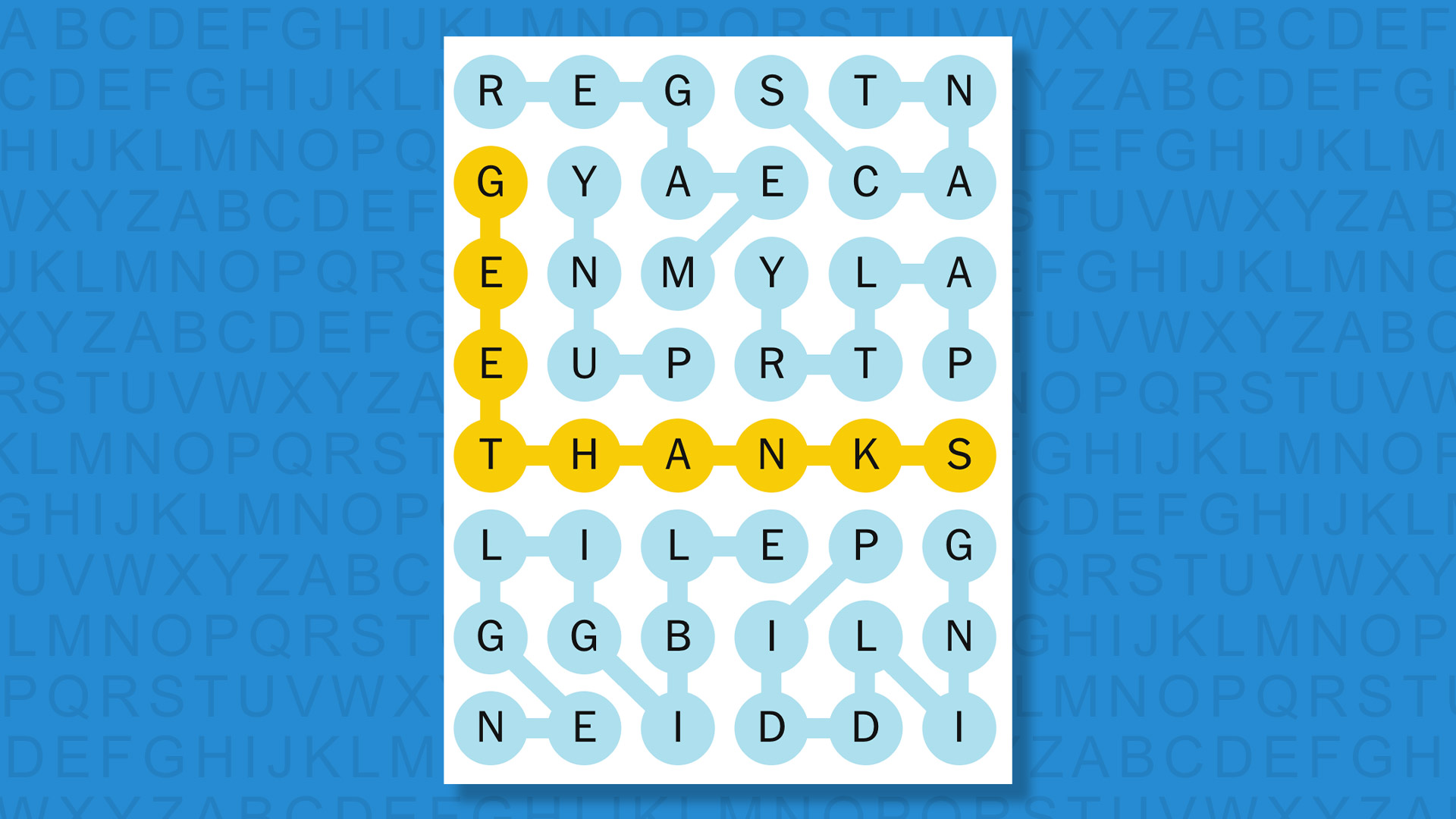 NYT Strands answers for game 732 on a blue background