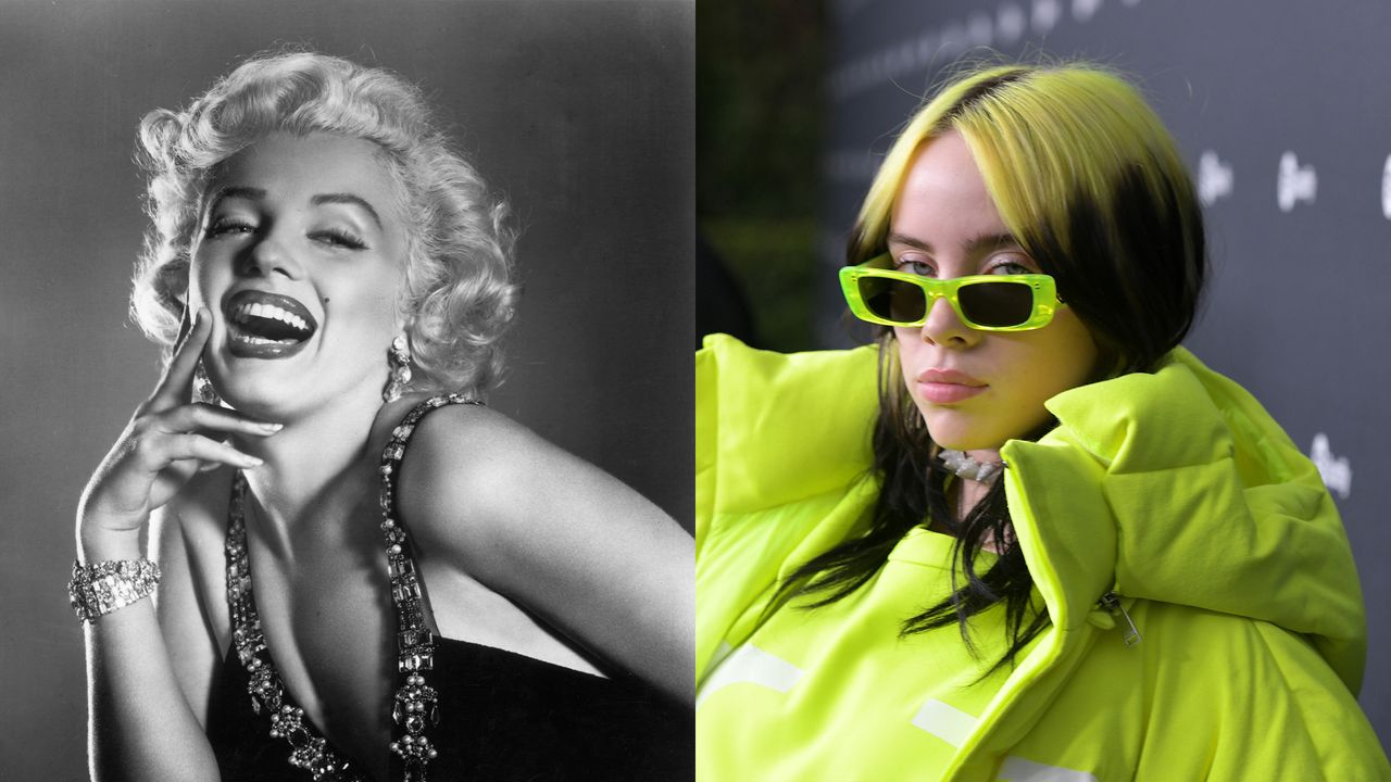 best celeb hairdos marilyn monroe billie eilish