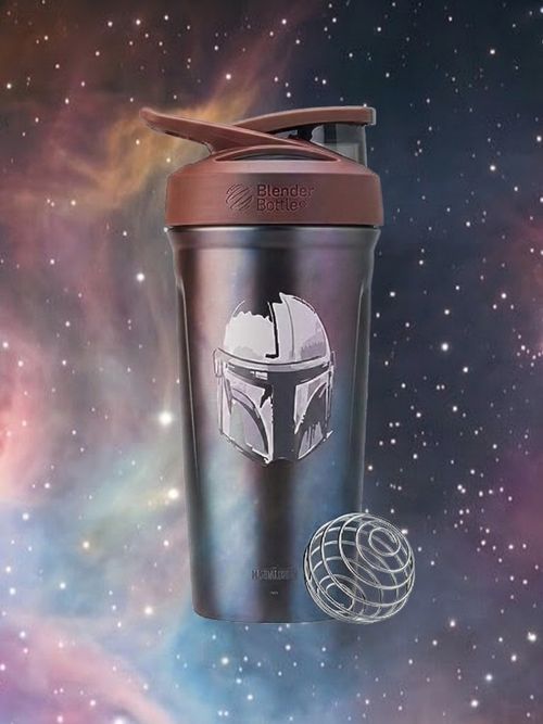Mandalorian Helmet Sport Insulated Stainless Steel Shaker Bottle 