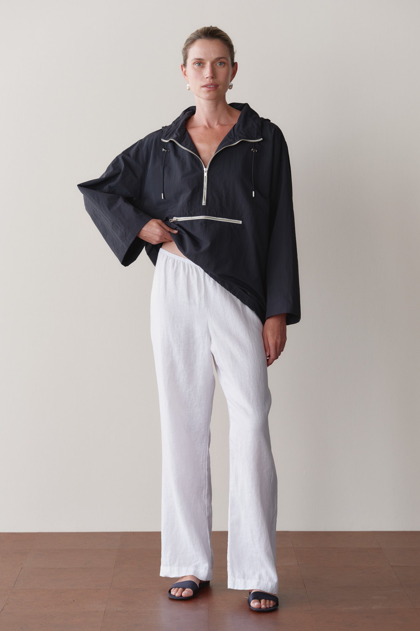 The Linen Simple Pant - Powder / Powder / Xxs