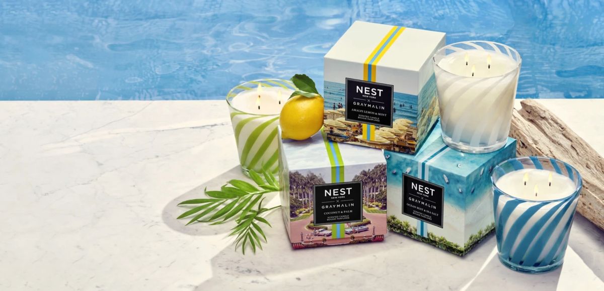 Where to buy Gray Malin's Nest New York candle collaboration Homes & Gardens