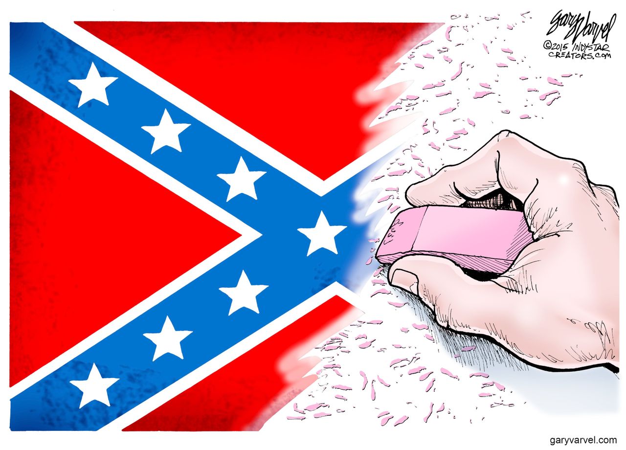 Editorial cartoon U.S. Confederate Flag