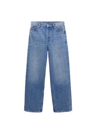 Wide leg Mid-Rise Jeans 