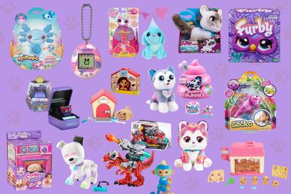 collage showing our selection of the best interactive pets for kids