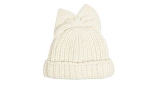 Federica Moretti Bow-Detail Knitted Beanie Hat