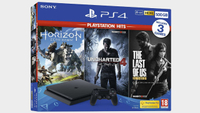 PS4 500GB with 3 PS Hits Game Bundle (PS4) | £80 off a Slim PS4 with Horizon Zero Dawn + Uncharted 4 + The Last of Us Remastered 