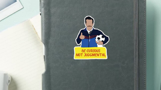 The Ted Lasso sticker on Amazon.