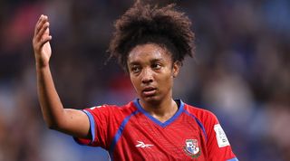 Panama's Marta Cox in action against France at the Women's World Cup in 2023.
