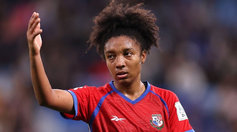 Panama&#039;s Marta Cox in action against France at the Women&#039;s World Cup in 2023.