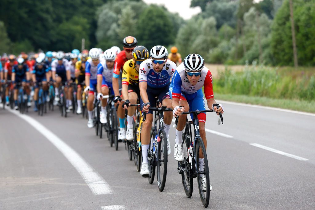 LUBLIN POLAND JULY 30 Bruno Armirail of France and Team Groupama FDJ leads the peloton during the 79th Tour de Pologne 2022 Stage 1 a 2188km stage from Kielce to Lublin TdP22 WorldTour on July 30 2022 in Lublin Poland Photo by Bas CzerwinskiGetty Images