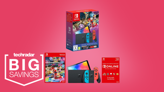 Nintendo Switch OLED Mario Kart 8 Deluxe Bundle