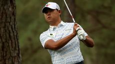 Si Woo Kim during the second round of the 2023 Masters 