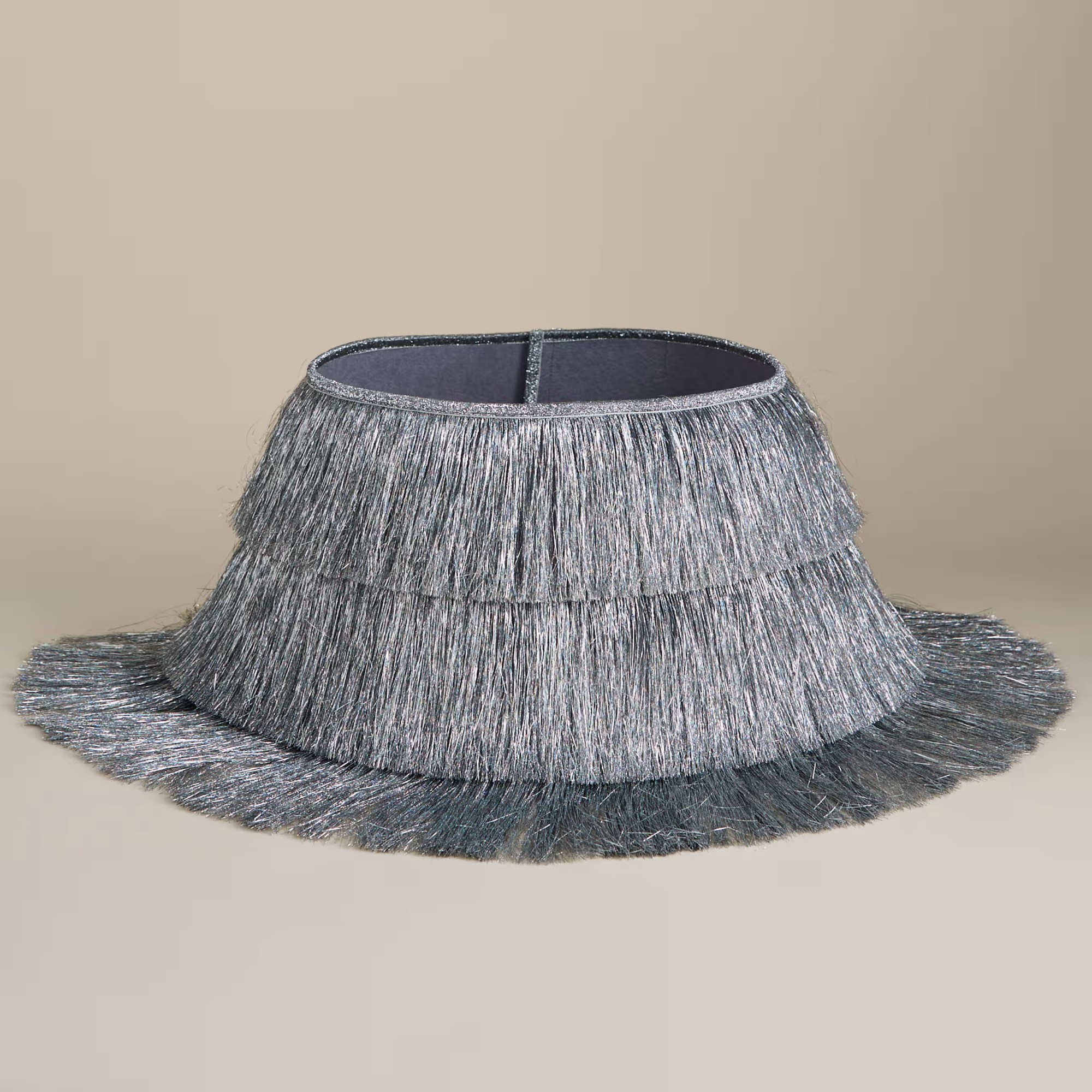 M&amp;amp;S Textured Tinsel Tree Skirt