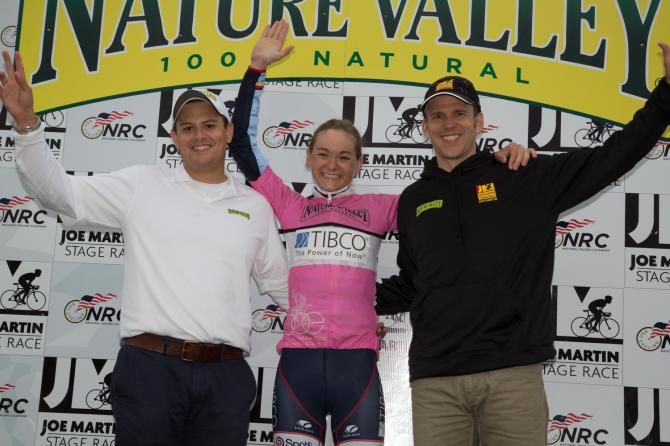 Claudia Haeusler retains the leader's jersey going into the final stage on Sunday.
