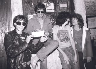 Hanging with the artist: the Ramones with Arturo Vega.